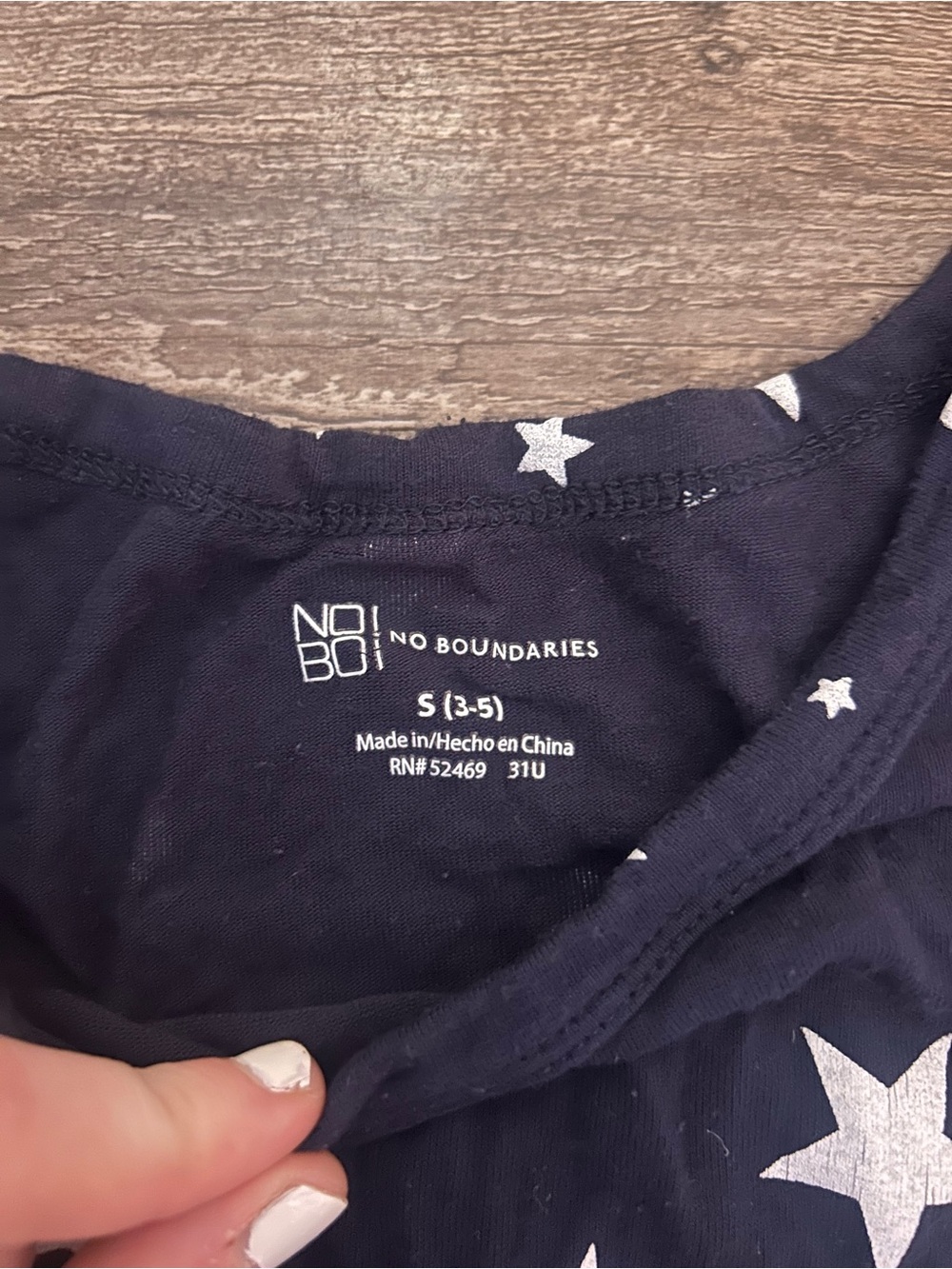 No Boundaries Navy Blue Star Pocket Tee‎ - Picture 2 of 2